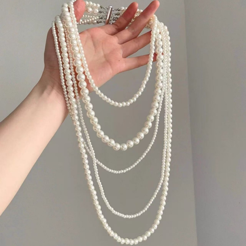 Colier geometric din aliaj de zinc, lungime 51–60 cm, placare electroplată, stil lux lejer