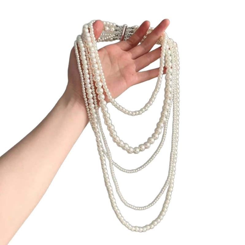 Colier geometric din aliaj de zinc, lungime 51–60 cm, placare electroplată, stil lux lejer