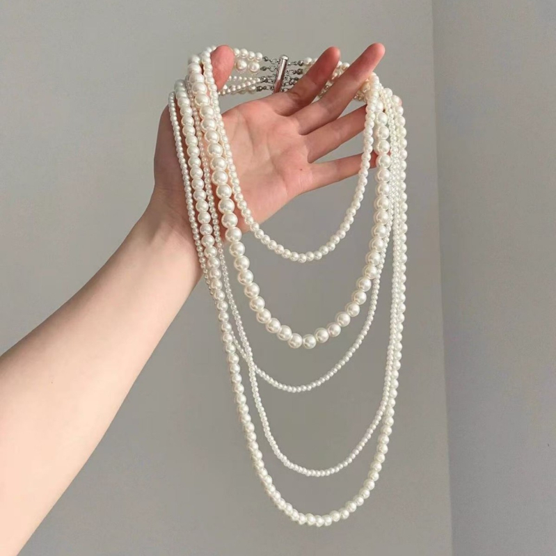 Colier geometric din aliaj de zinc, lungime 51–60 cm, placare electroplată, stil lux lejer