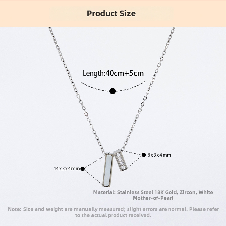 Colier din oțel de titan, formă U geometrică, lanț regulat, pandant din oțel inoxidabil, stil simplu