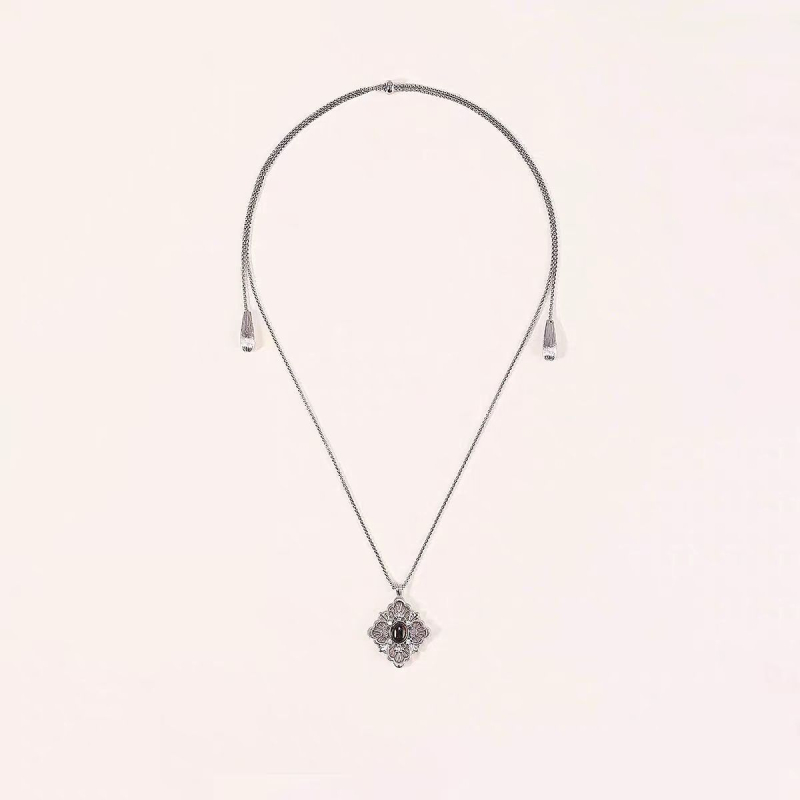 Colier metalic cu design geometric gol, lanț pentru pulover, unisex, prelucrare de precizie, colecție toamnă 2025, stil antic, retro literar