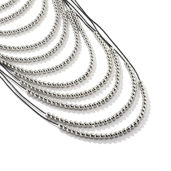 Colier boem etnic multistrat din mărgele, lucrat manual, design geometric, pandantiv din aliaj, lanț obișnuit