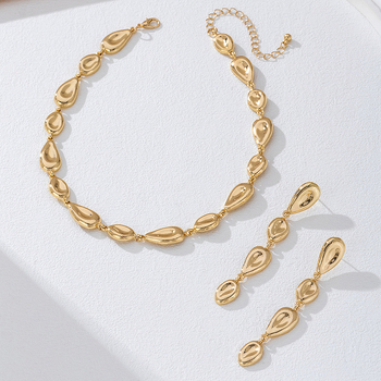 Комплект женски бижута: многослойна висулка от метална сплав с мида; дизайни: сърце, капка и камбанка; стил литературно ретро.