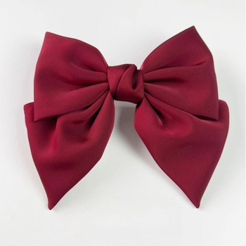 Kézzel készített szatén masnis hajcsat gyerekeknek duckbill klip