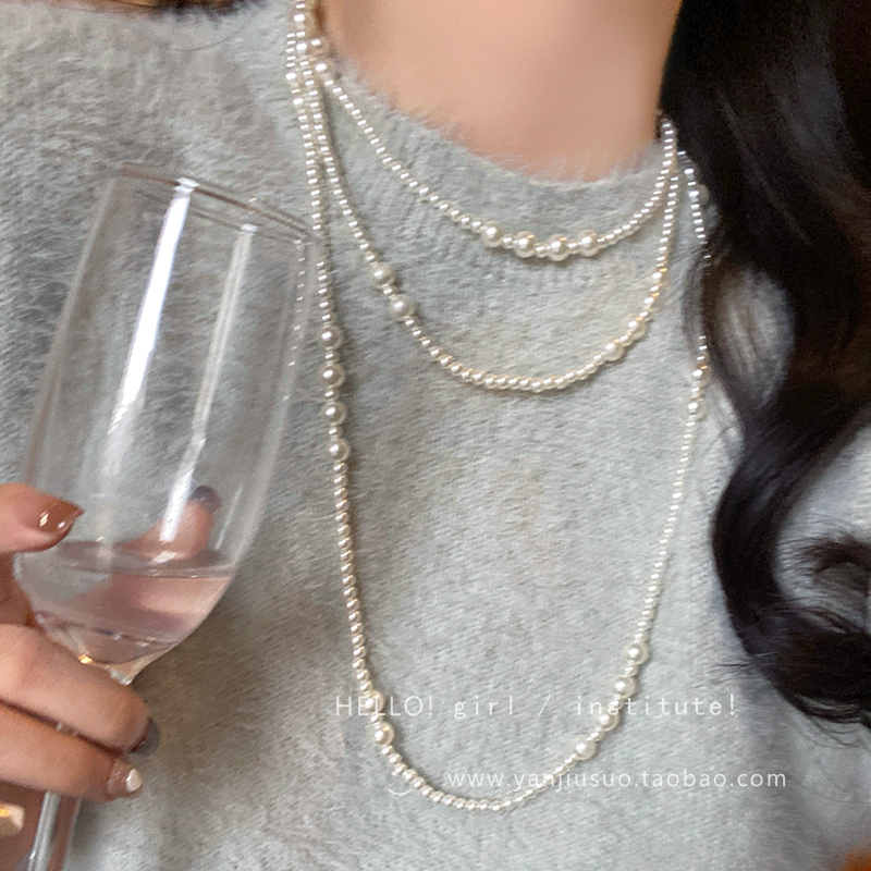 Colier lung pentru pulover, pandantiv floral, material aliaj, lanț șarpe, stil feminin coreean