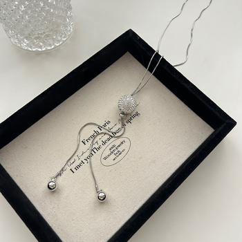 Κολιέ-αλυσίδα για πουλόβερ με κρεμαστό σε σχήμα λουλουδιού, καρό σχέδιο, κράμα, αλυσίδα φιδιού, γυναικείο κορεατικό στυλ