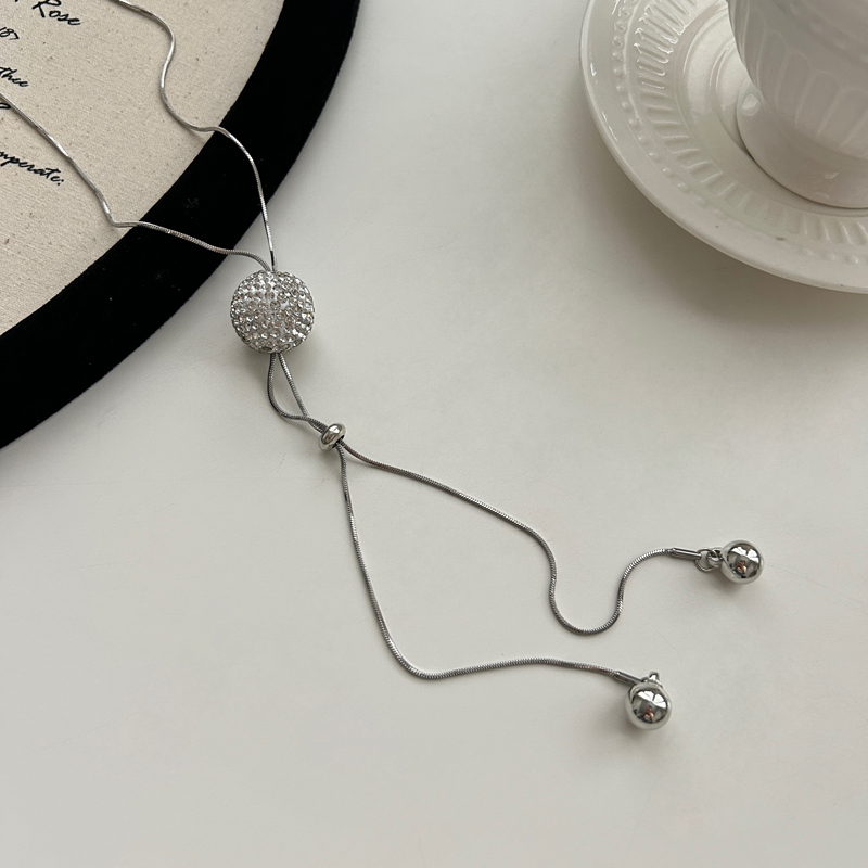 Κολιέ-αλυσίδα για πουλόβερ με κρεμαστό σε σχήμα λουλουδιού, καρό σχέδιο, κράμα, αλυσίδα φιδιού, γυναικείο κορεατικό στυλ