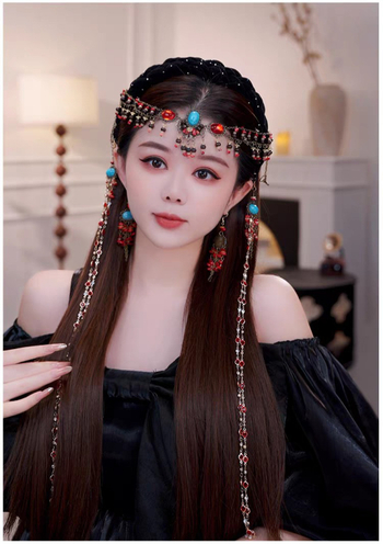 Hajpánt | Etnikus stílus, egzotikus retro hajkiegészítő | Anyag: Gyöngy; Feldolgozási technika: Szövés; Alkalmas: Gyermekeknek; Kategória: hajkiegészítők