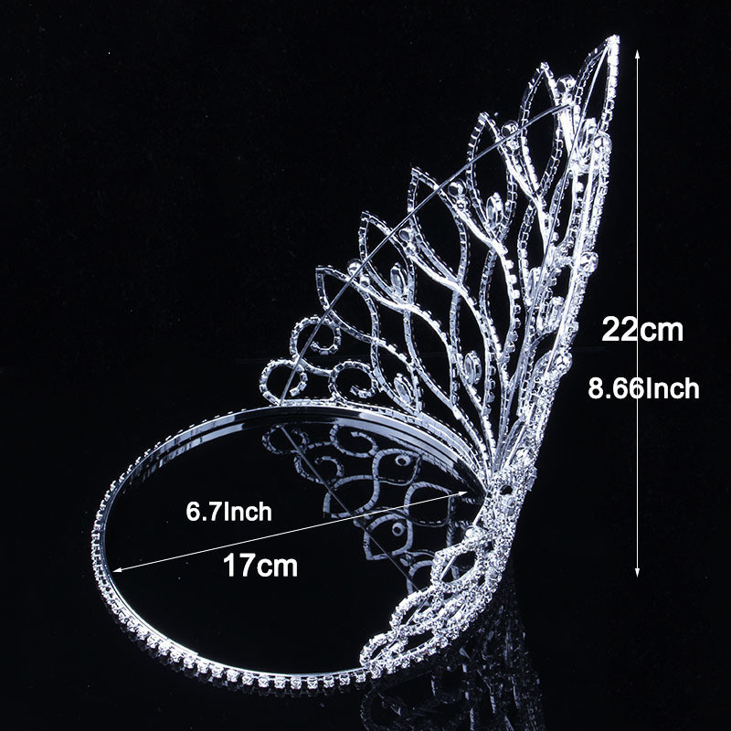 Diadem za kosu GLAMing – kristali, ženski stil, motiv lišća, elektroplating