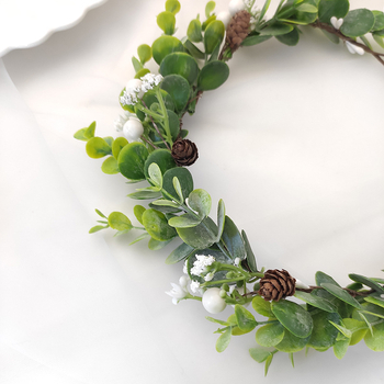 Mori stílusú leveles fejdísz, kézzel készített esküvői hajdísz