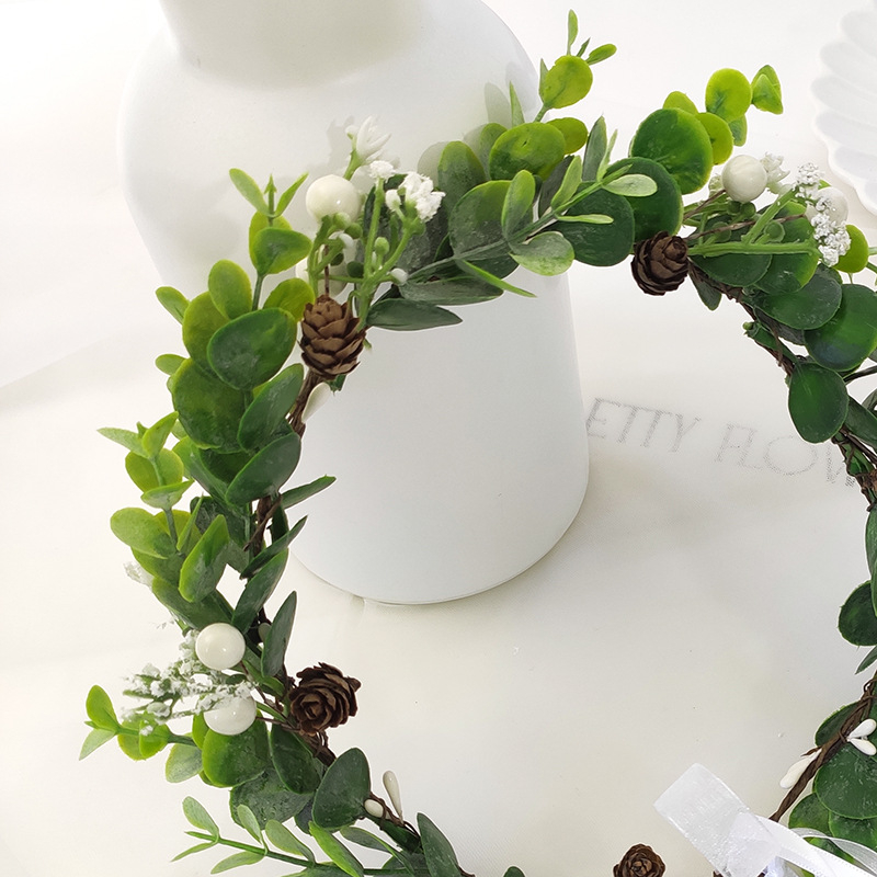 Mori stílusú leveles fejdísz, kézzel készített esküvői hajdísz