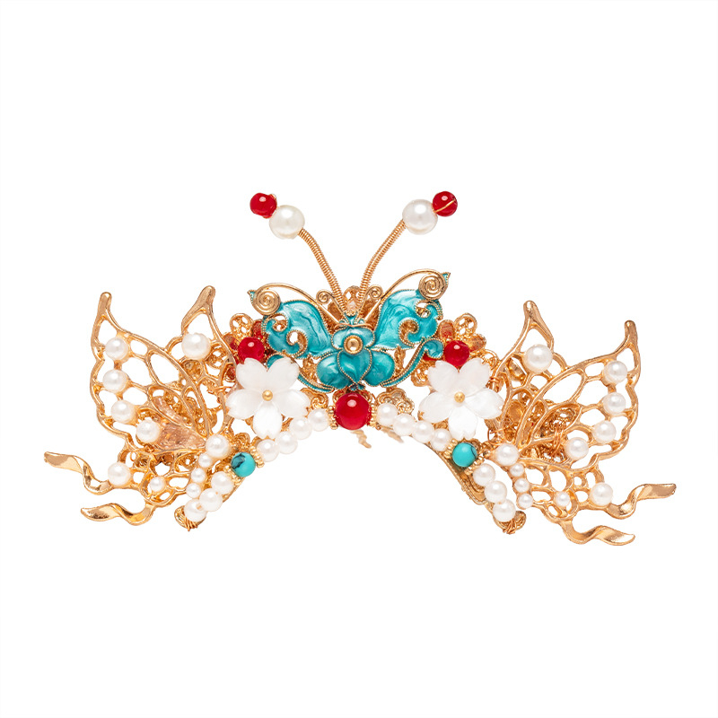 Ötvözetből készült vintage női hajtű, állat/állatöv motívummal, kézzel készített hajékszer, 2024 ősz