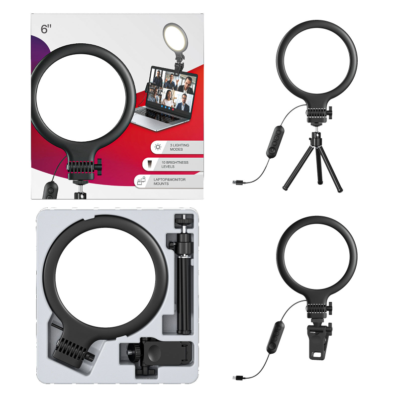 BOOYIIN XJ42P élő közvetítésre szánt LED töltőfény, 10W, 5V/2A