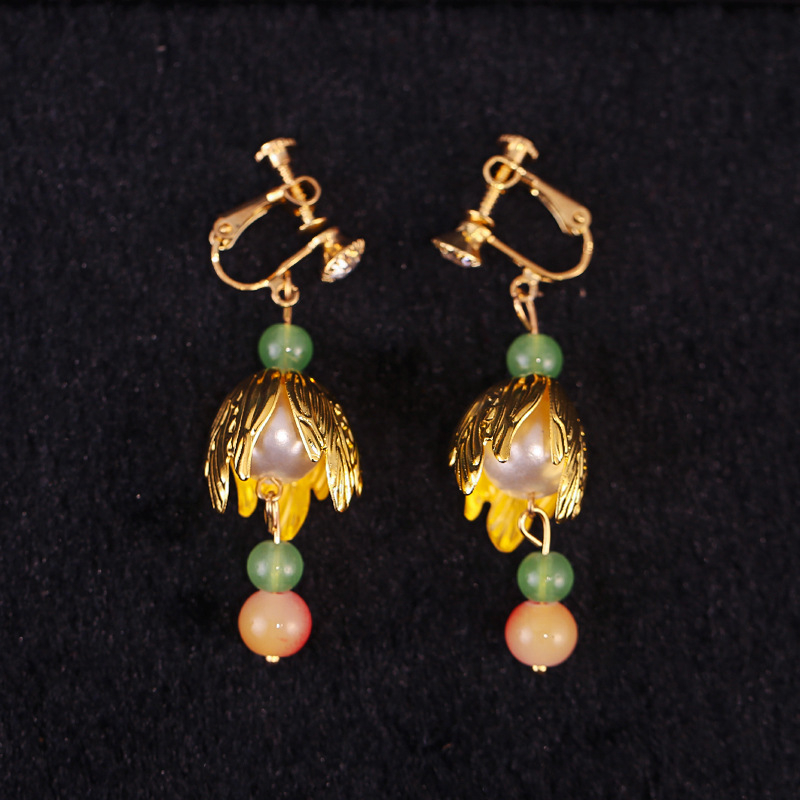 Accesoriu pentru păr din metal, stil antic, design cu flori, lucrat manual, personalizabil – Xuanyan