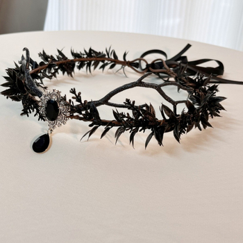 Coroană pentru cap lucrată manual, în stil forestier, din plastic/rezin, unisex