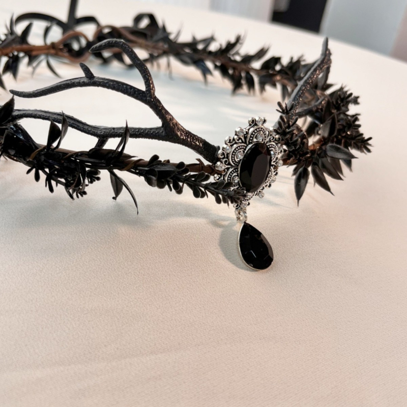 Coroană pentru cap lucrată manual, în stil forestier, din plastic/rezin, unisex