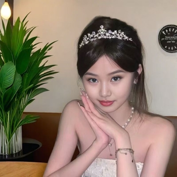 Coroană din aliaj cu cristale point-drill, placare electroplată, potrivită pentru nunți și zile de naștere