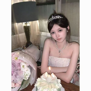 Coroană din aliaj cu cristale point-drill, placare electroplată, potrivită pentru nunți și zile de naștere