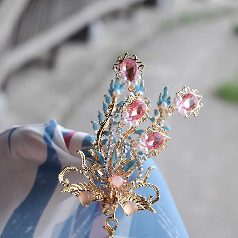 Ötvözetből készült fejfedő, retro stílus, levél alakú, kézzel készített, egyenként csomagolva