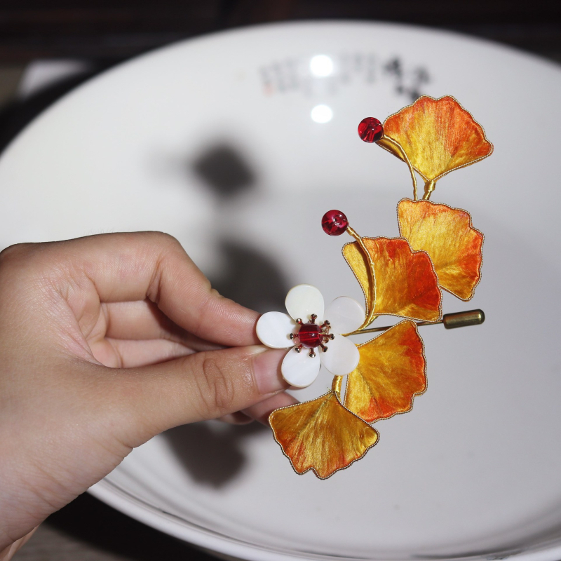 Accesoriu pentru cap din mătase, stil retro floral, vară 2024