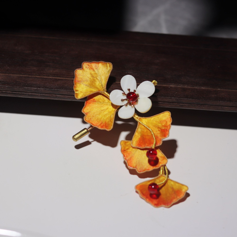 Accesoriu pentru cap din mătase, stil retro floral, vară 2024