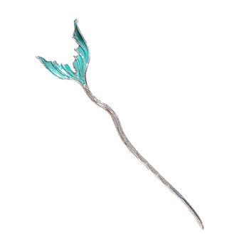 Agrafă de păr cu design coadă de pește, stil antic, aliaj, motiv animal/zodiac, finisaj vopsit