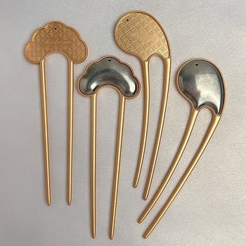 U-alakú hajtű Song brocade patchwork alapú — kézzel készített kiegészítő gyermekeknek, etnikus stílus