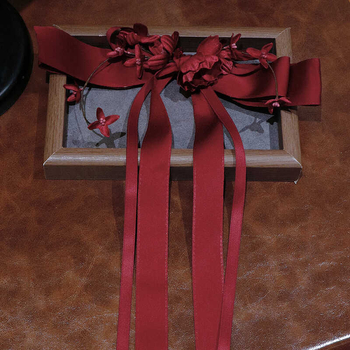 Hajcsat szatén virággal és masnival, fém, gyerekeknek, 2021 tavasz, Romantic Capital