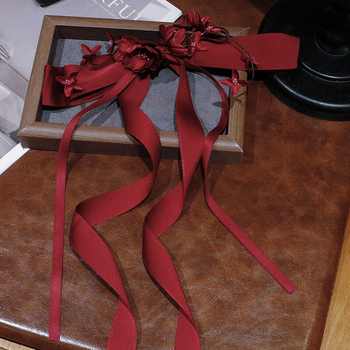 Hajcsat szatén virággal és masnival, fém, gyerekeknek, 2021 tavasz, Romantic Capital