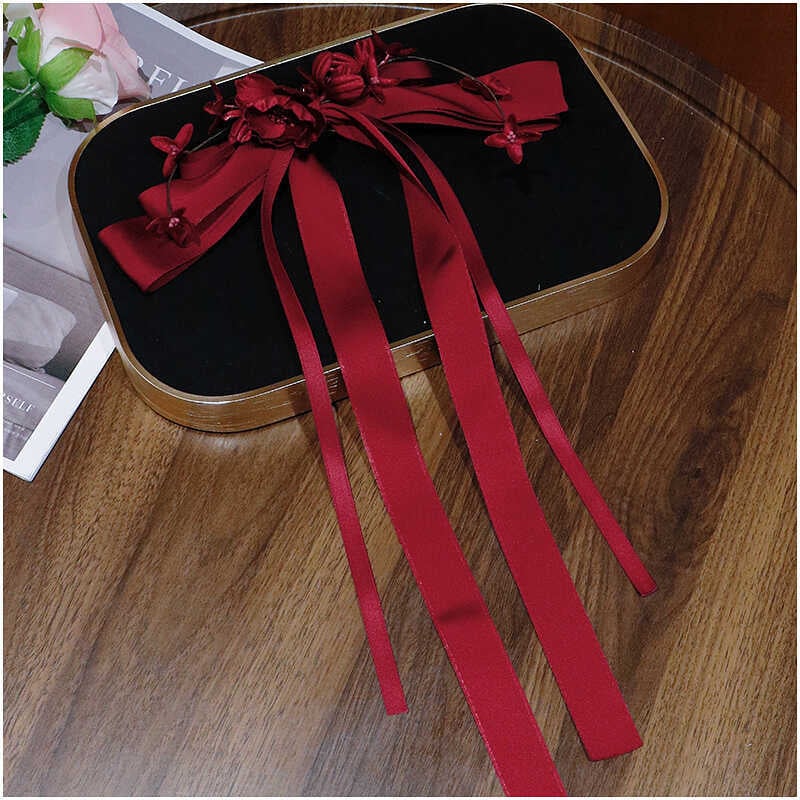 Hajcsat szatén virággal és masnival, fém, gyerekeknek, 2021 tavasz, Romantic Capital