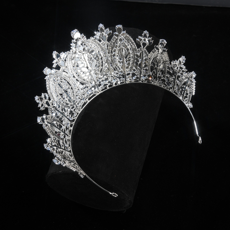 Аксесоар за глава: метална корона, електроплакирана, природно вдъхновен женски стил, подходяща за сватби и рождени дни, индивидуално опаковано