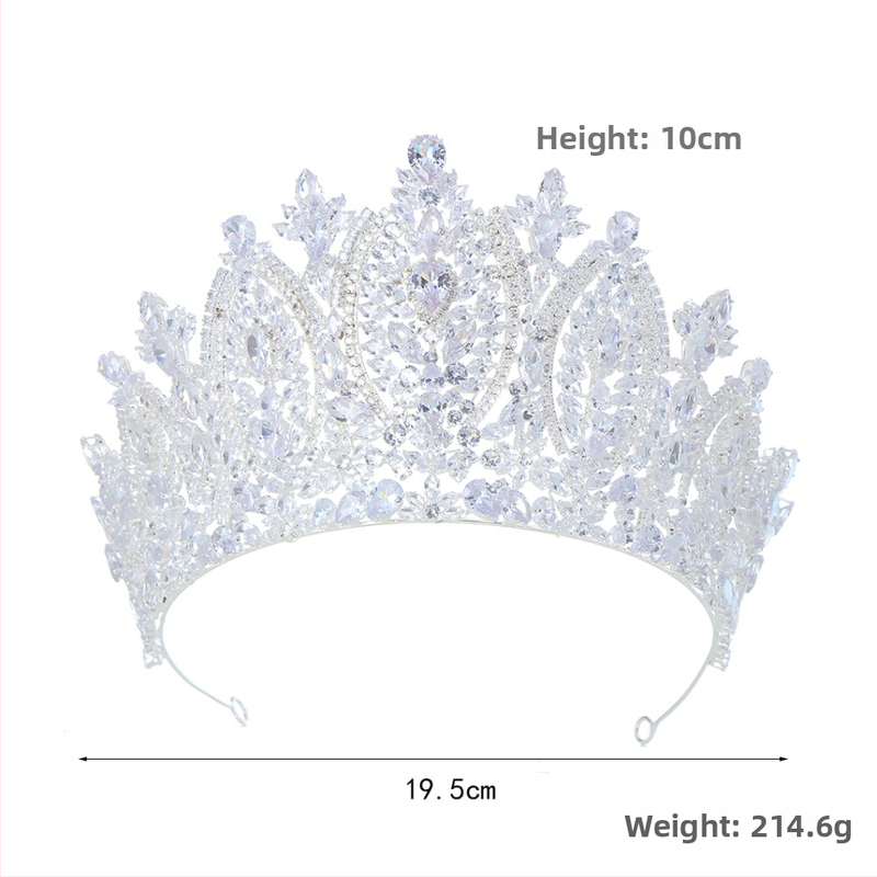 Аксесоар за глава: метална корона, електроплакирана, природно вдъхновен женски стил, подходяща за сватби и рождени дни, индивидуално опаковано