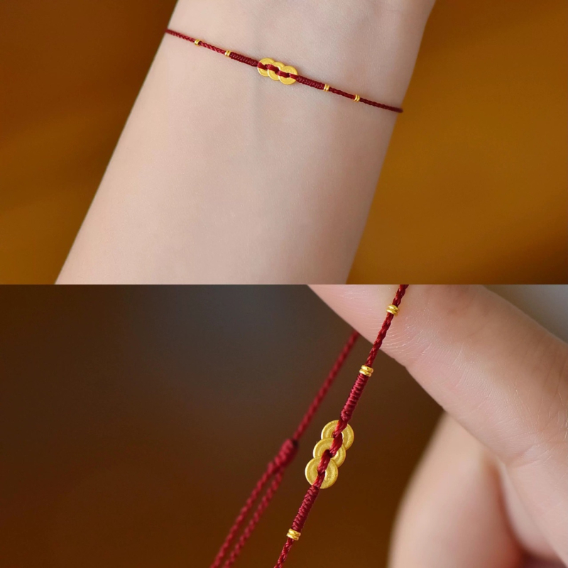 Ruyi köisist sõlmeköis käevõru naistele, köi materjal, etniline stiil, 2025 kevad, elektroplaadimine