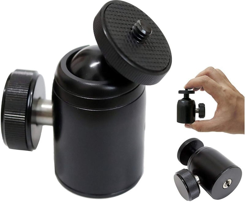 Q29 pusmetalinė rutulinė galva statybai, aliuminio lydinys, 360° horizontalis sukimasis, 90° vertikalus pakrypimas, srieginis tvirtinimas