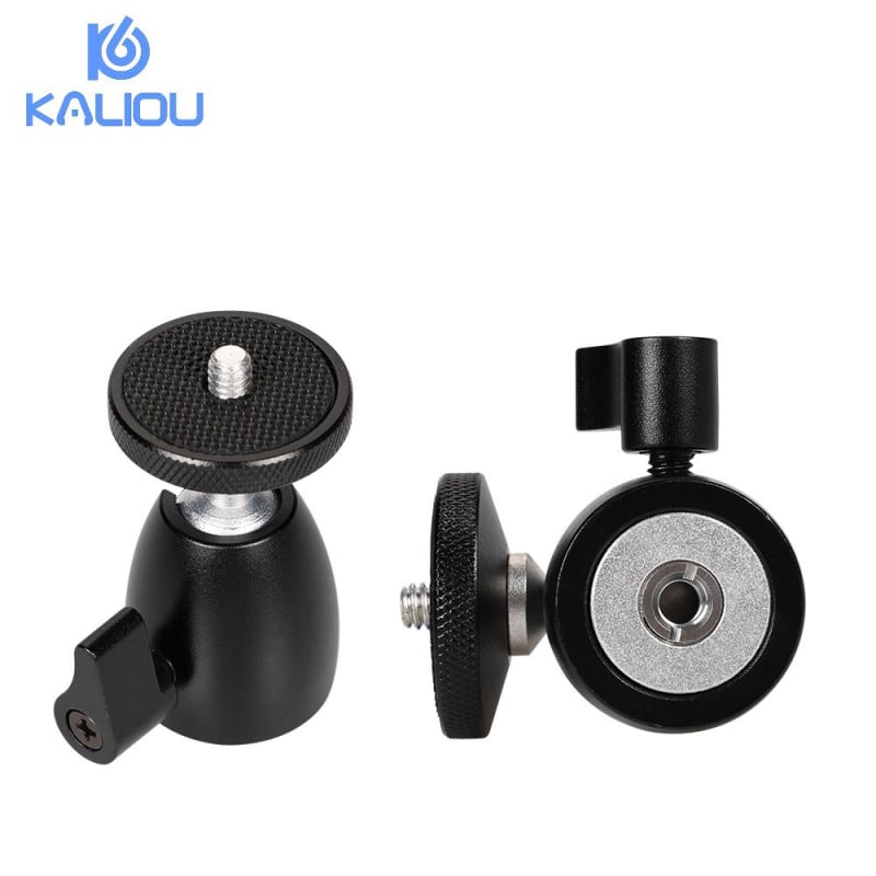 Q29 pusmetalinė rutulinė galva statybai, aliuminio lydinys, 360° horizontalis sukimasis, 90° vertikalus pakrypimas, srieginis tvirtinimas