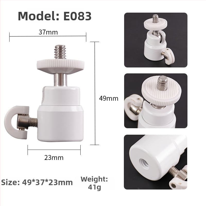 Q29 pusmetalinė rutulinė galva statybai, aliuminio lydinys, 360° horizontalis sukimasis, 90° vertikalus pakrypimas, srieginis tvirtinimas