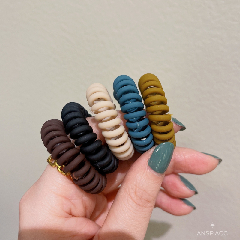 Пръстен за коса с дизайн на телефонна линия, пластмаса/смола, изпичан финиш боя, стил Япония и Корея, свободен тип, свеж и сладък, лято 2022