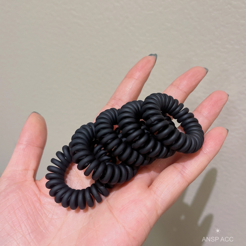 Пръстен за коса с дизайн на телефонна линия, пластмаса/смола, изпичан финиш боя, стил Япония и Корея, свободен тип, свеж и сладък, лято 2022