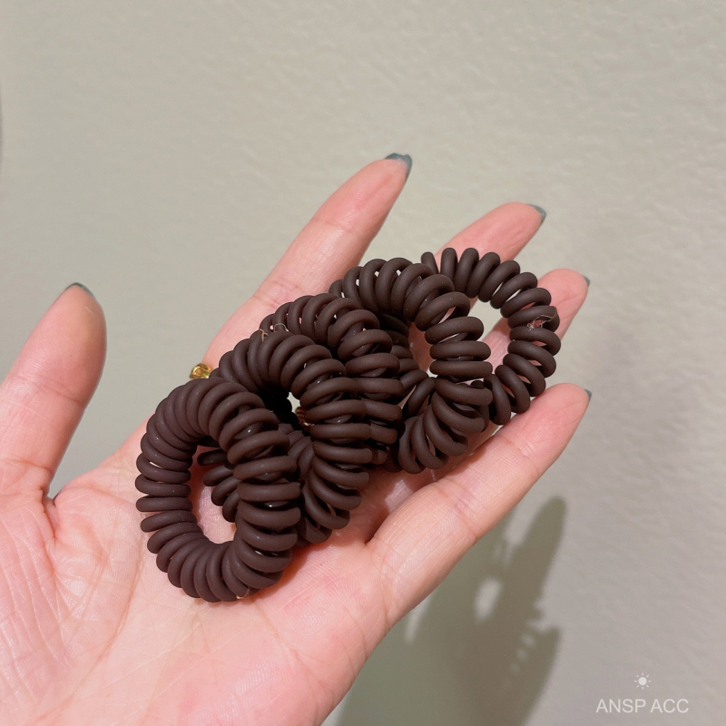 Пръстен за коса с дизайн на телефонна линия, пластмаса/смола, изпичан финиш боя, стил Япония и Корея, свободен тип, свеж и сладък, лято 2022