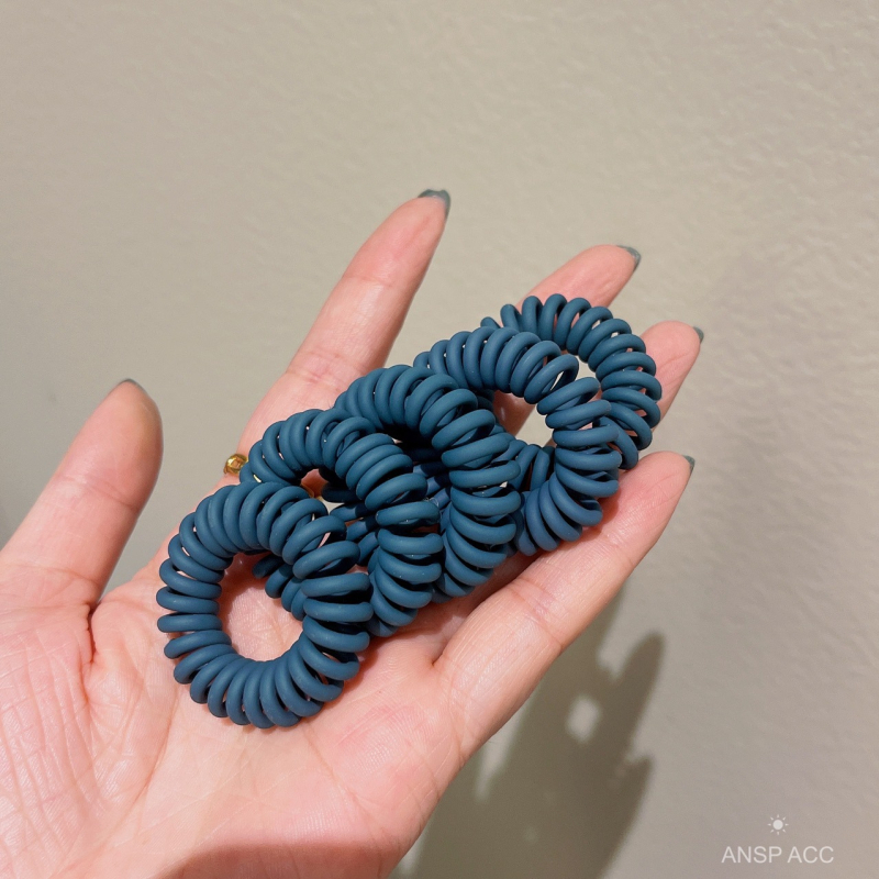 Пръстен за коса с дизайн на телефонна линия, пластмаса/смола, изпичан финиш боя, стил Япония и Корея, свободен тип, свеж и сладък, лято 2022