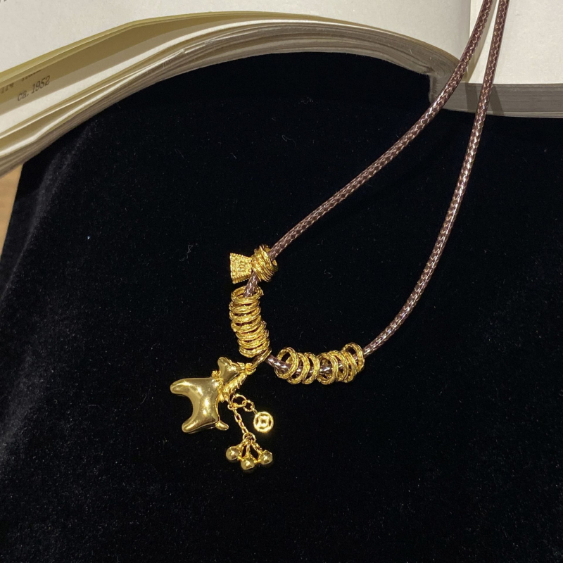 Ogrlica od srebra 925 s privjeskom od srebra 925, klavikularni lanac, oblik: životinje/zodijak, elektropliranje