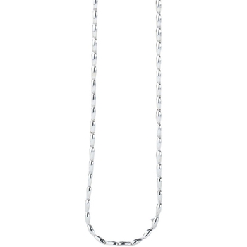 Colier Hansa cu placare argintie S925, mărgele tip orez și măslină, lanț clavicular, stil geometric