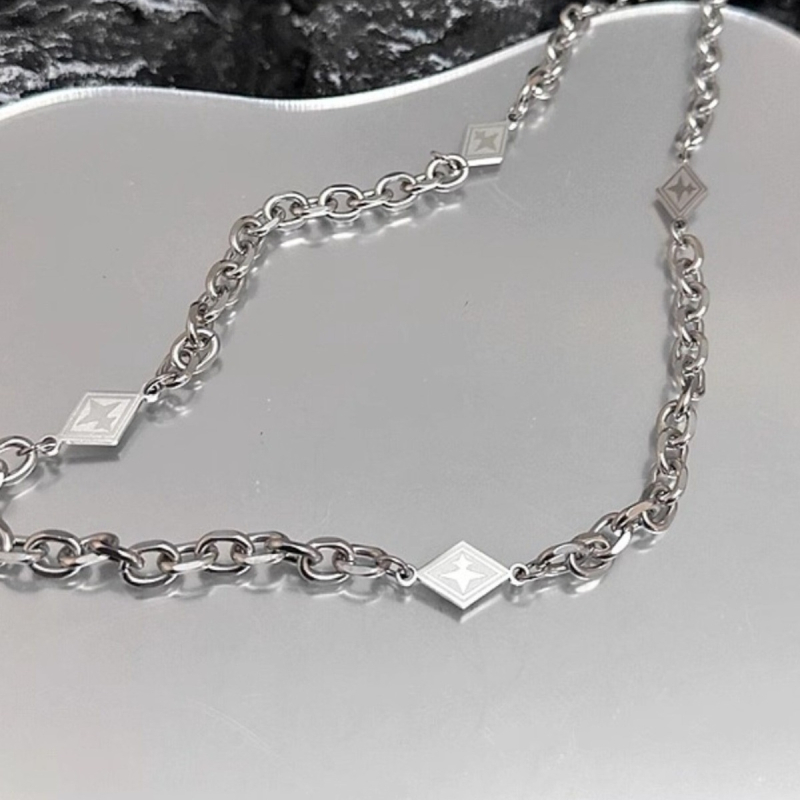 Colier din oțel titan, lanț cubanez, placare electrolitică, unisex, stil premium