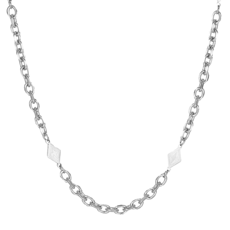 Colier din oțel titan, lanț cubanez, placare electrolitică, unisex, stil premium