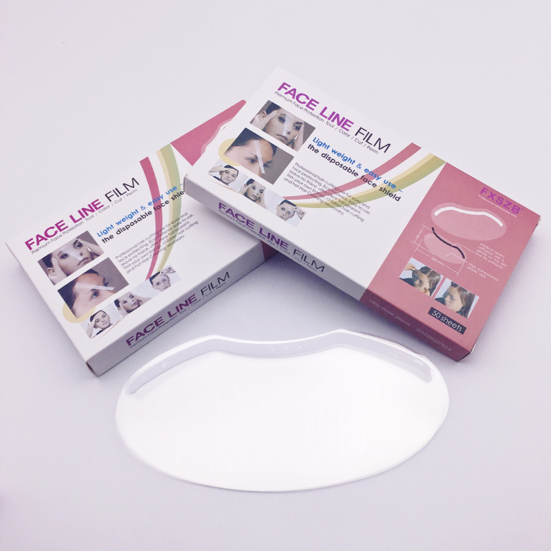 Egyszer használatos frufruvédő arcvédő — átlátszó arcvédő, szemvédel hajvágás közben