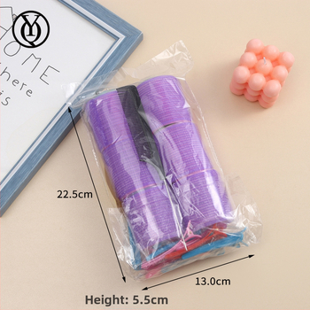 Pašlīmējošs Velcro matu ruļļi, neilona materiāls, pūkaini gaisa bangs, bez gludināšanas, pear flower curl.