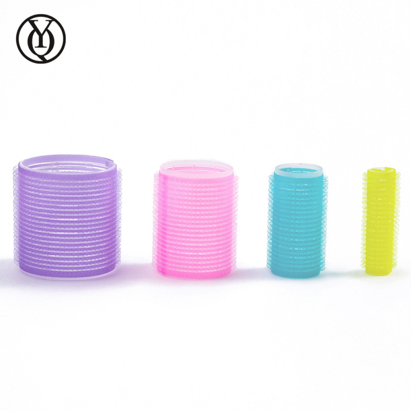 Pašlīmējošs Velcro matu ruļļi, neilona materiāls, pūkaini gaisa bangs, bez gludināšanas, pear flower curl.