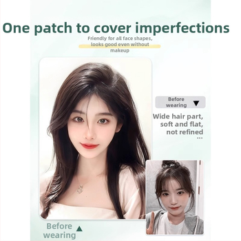 Парче перука от истински човешки косъм, Velcro капак 6×8, ръчна изработка, права коса, дължина 25 см, може да се боядисва