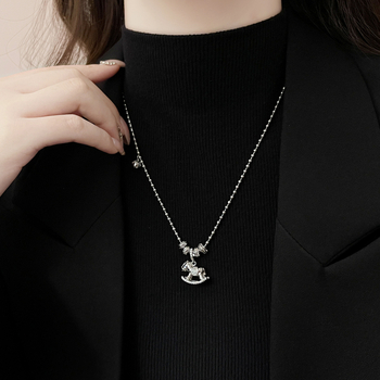 Colier din cupru cu pandantiv din cupru, lanț regulat, circumferința 51–60 cm, Iarna 2025, stil ușor de lux pentru femei