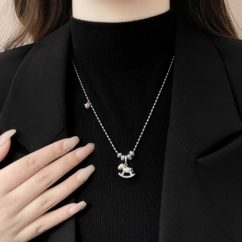 Colier din cupru cu pandantiv din cupru, lanț regulat, circumferința 51–60 cm, Iarna 2025, stil ușor de lux pentru femei